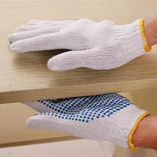 Ръкавици градински плетени с пъпки RULER BLUE 
