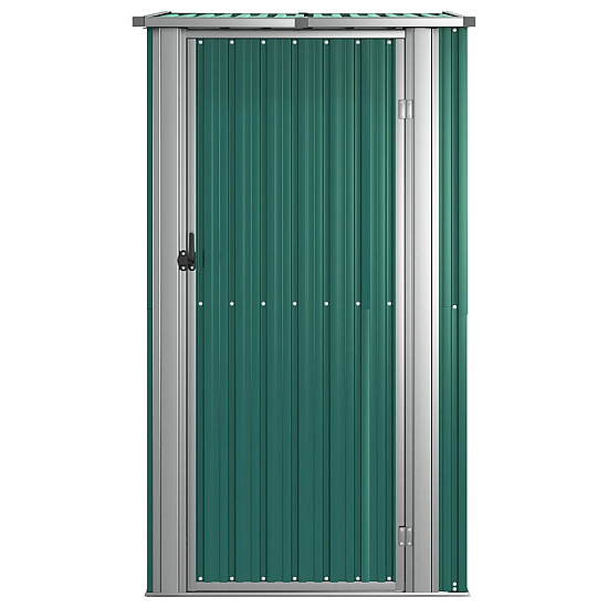 Барака градинска от поцинковна стомана в зелен цвят - 118,5x97x209,5 см