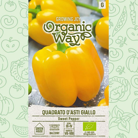 Купи Пипер Жълта камба – PEPPER SWEET QUADRATO DASTI GIALLO  от Seklos - БИО СЕМЕНА